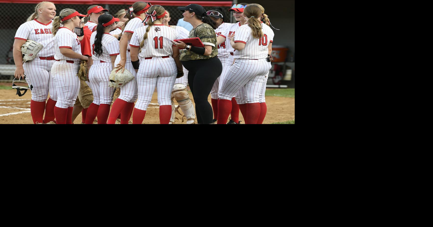 Eagles dominate Vikings in district softball