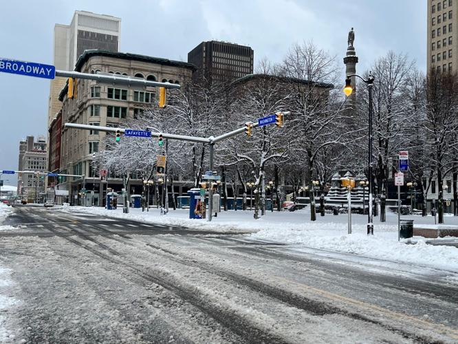 Downtown Buffalo snow