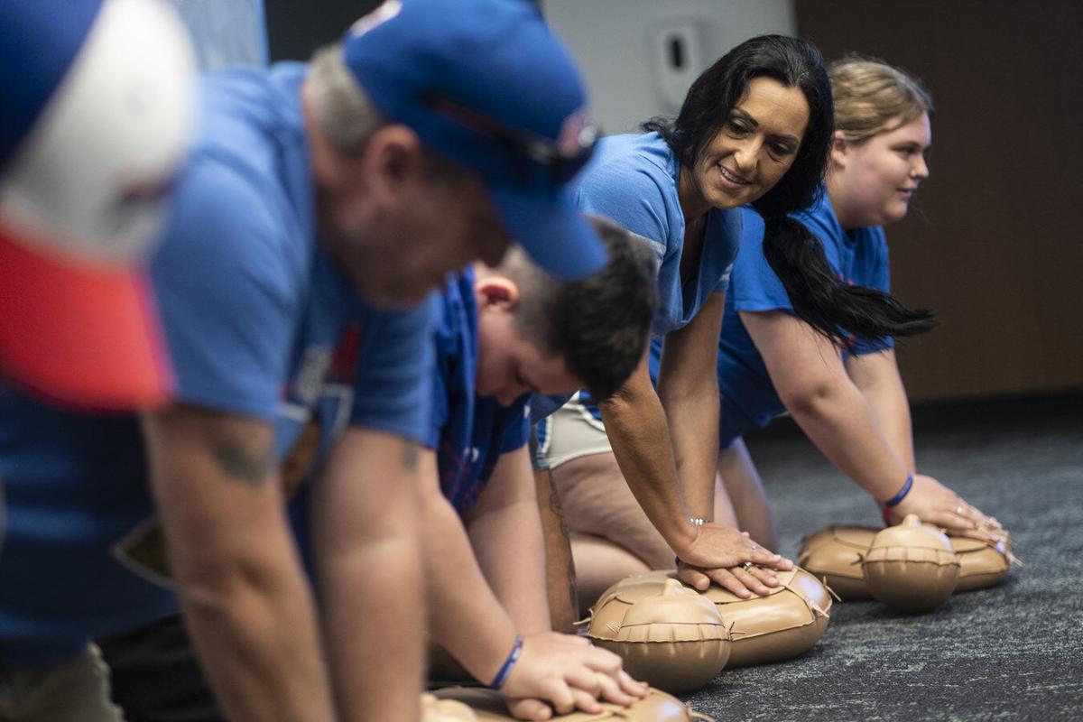 The American Heart Association, the Buffalo Bills and Highmark Blue Cross Blue Shield hold CPR teaching event