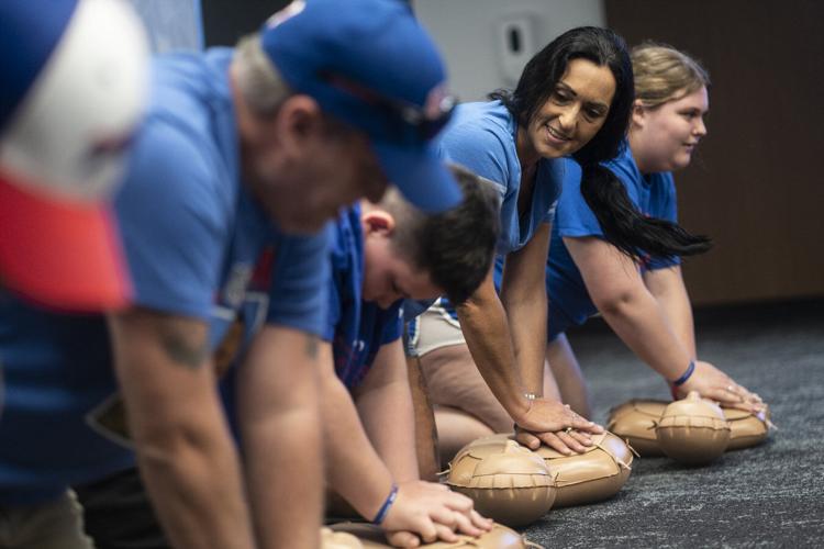 The American Heart Association, the Buffalo Bills and Highmark Blue Cross Blue Shield hold CPR teaching event