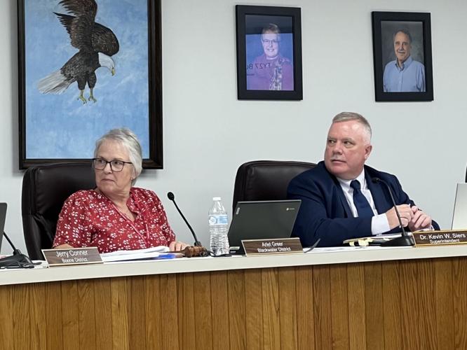 Vice Chairman Arlet Greer and Superintendent Kevin Siers