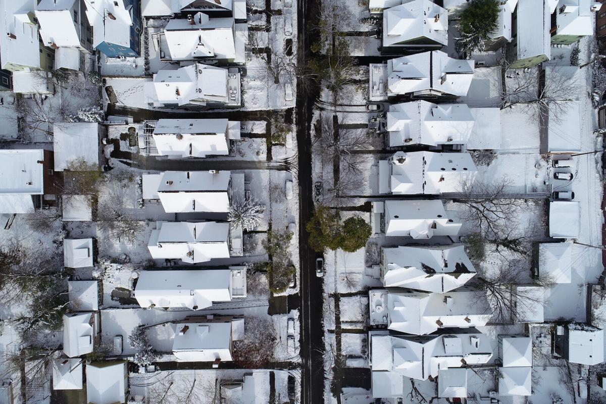 Elmwood Village in snow