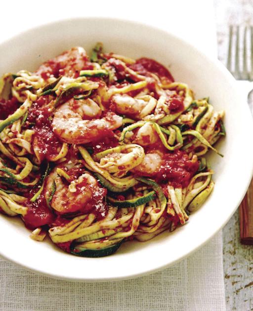 Zoodles Marinara With Shrimp Food And Drink Theguidewnc Com