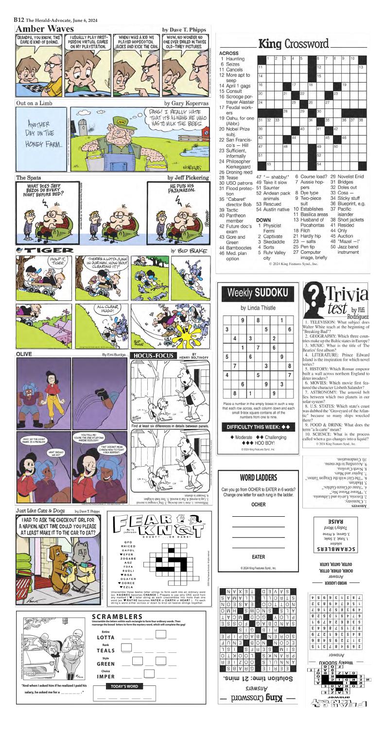 Page B-12 | E-Edition | Theheraldadvocate.com