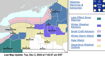 Winter storm watch issued for Wyoming County | News | thelcn.com