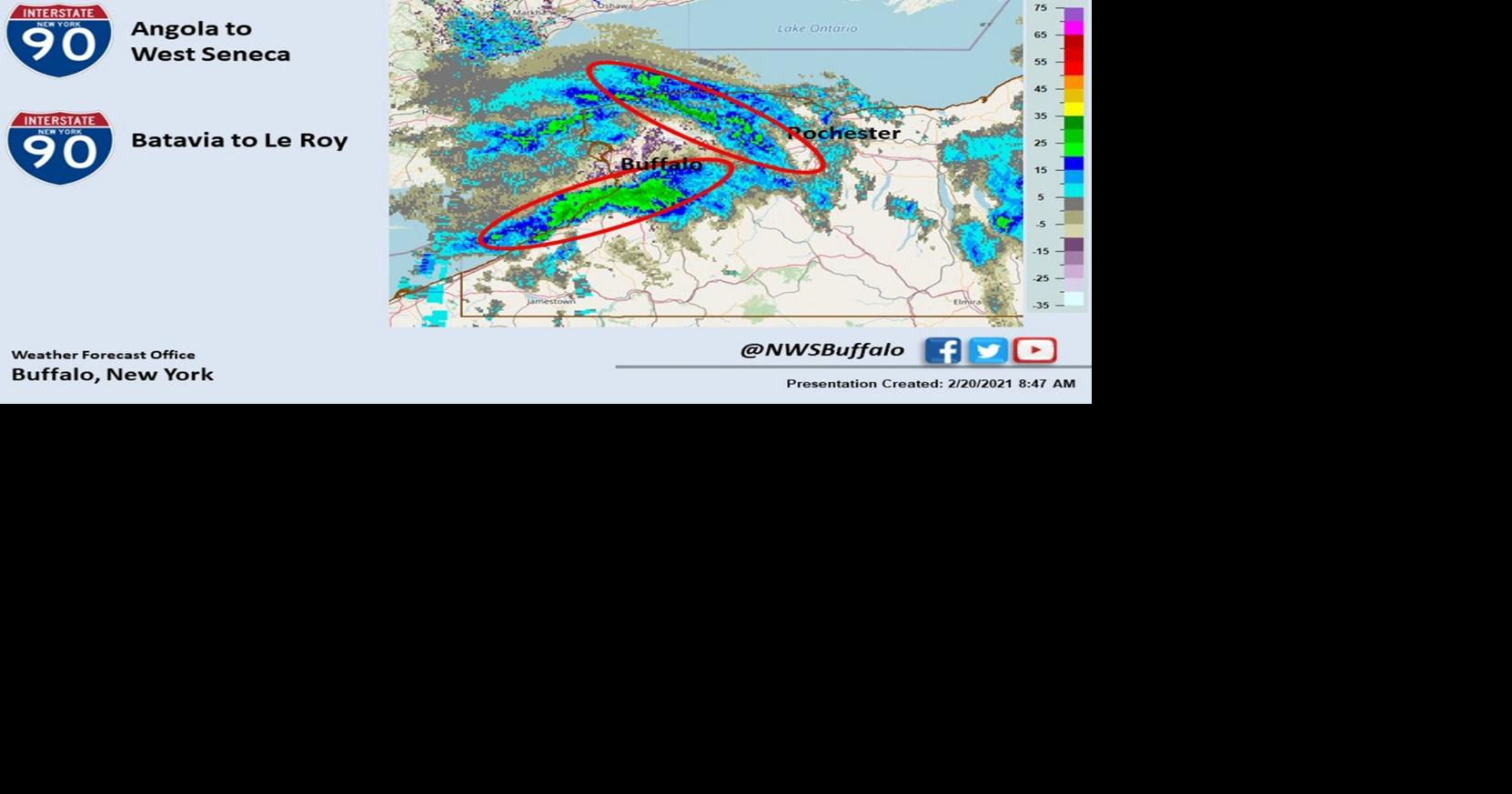 UPDATE: Lake effect snow warning continues in Wyoming County; advisory ...