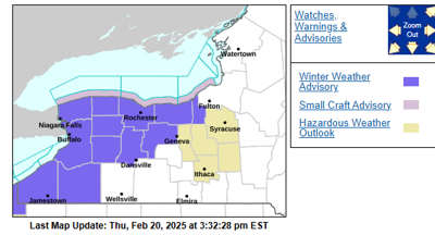 Winter weather advisory issued for Livingston County; advisories ...