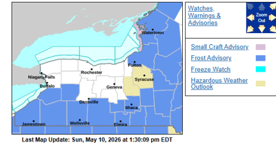 UPDATE: Frost advisories issued for Wyoming, Steuben counties | News ...