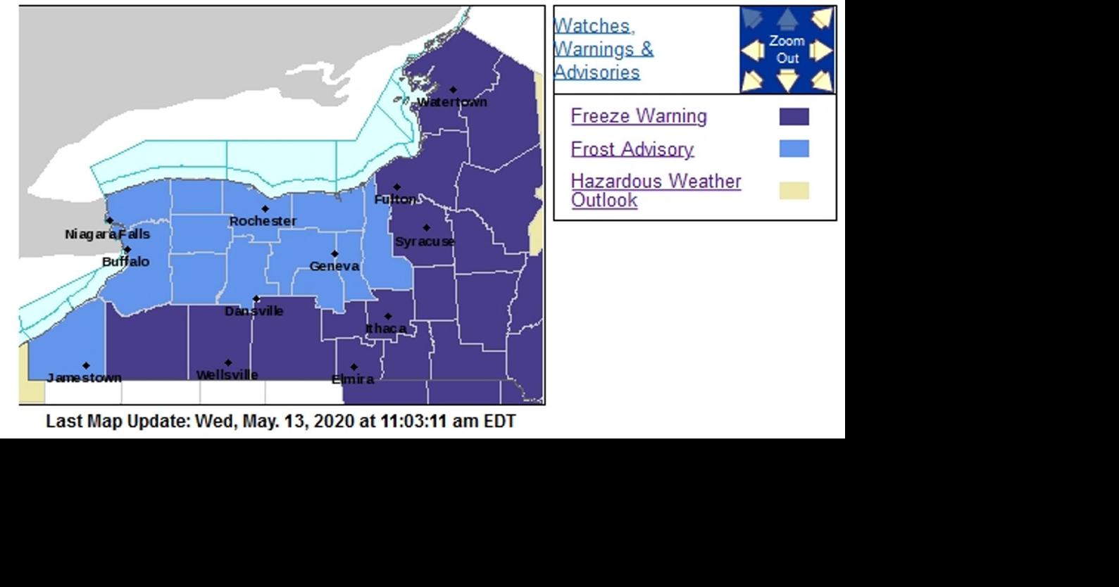 One more night: Frost advisory issued for GLOW region, with warmer ...