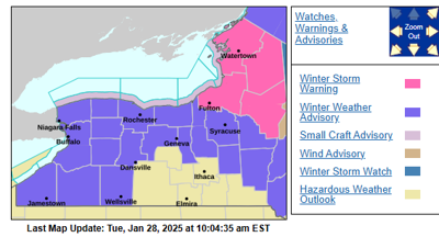 UPDATE: Winter weather advisories begin tonight for all of GLOW region ...