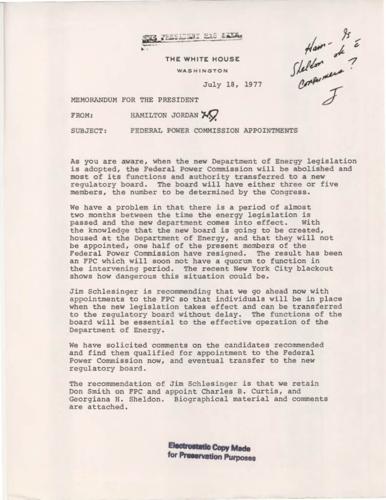 Carter's Note An Avonian in D.C.: How a local woman helped set Carter’s energy policy ...