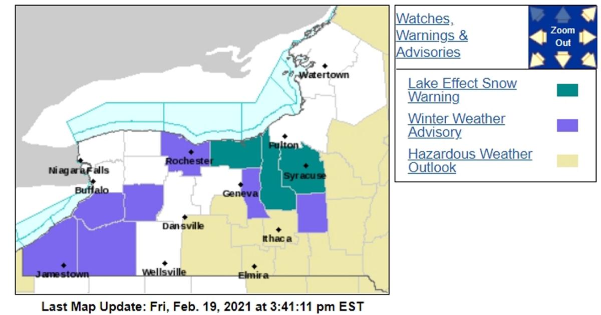 Winter weather advisory issued for Wyoming County Local News