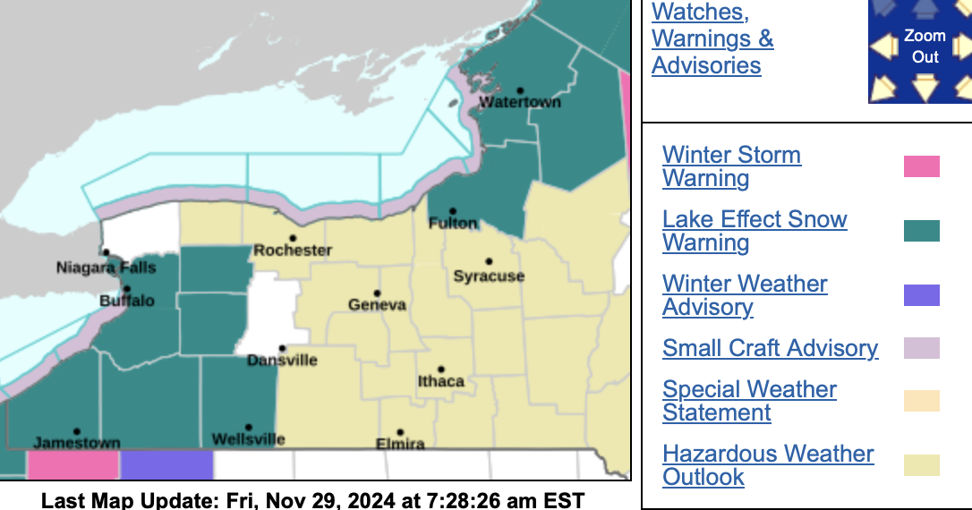 Lake effect snow warning issued for Genesee County | News | thelcn.com