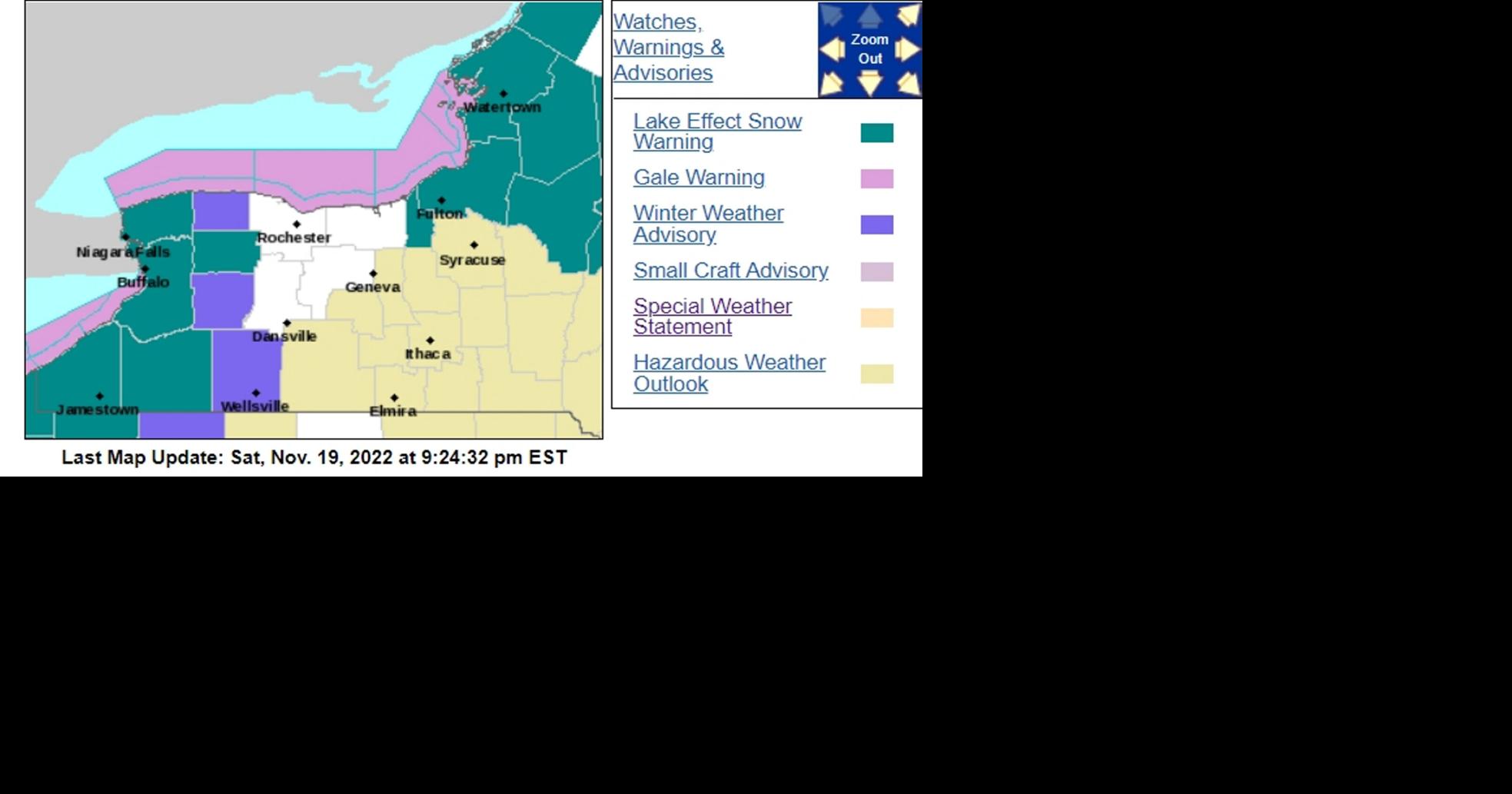 Intense band of lake effect snow expected to cross WNY late tonight ...