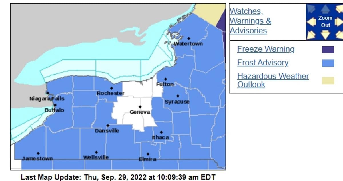 Frost advisory issued for GLOW region | Local News | thelcn.com