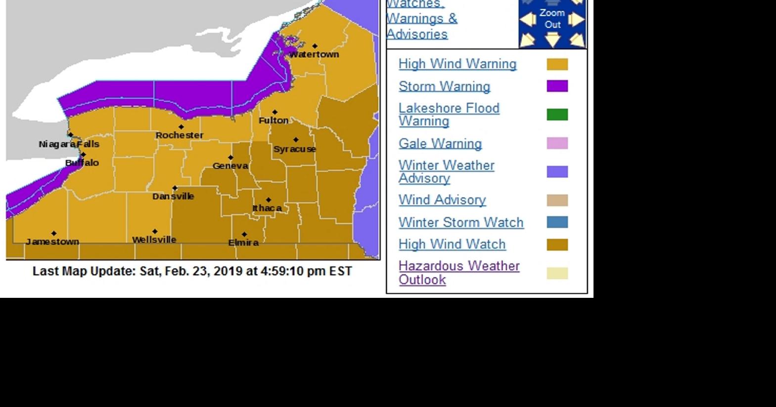 Winter weather advisories issued for Genesee, Wyoming counties; high ...