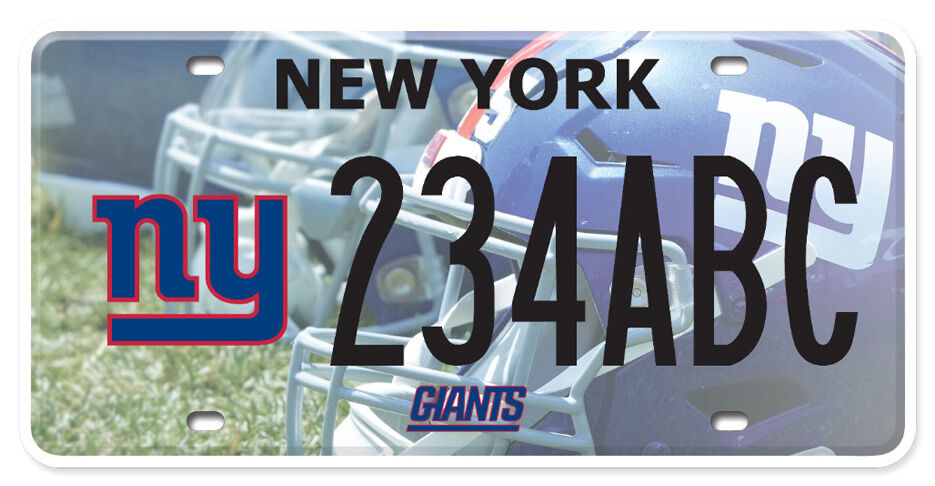 DMV releases Giants, Jets designed themed plates