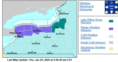 UPDATE: Winter weather advisory issued for Genesee County; Cold weather ...