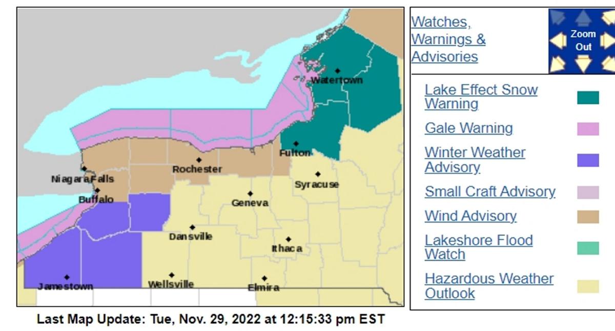 UPDATE: Wind, winter weather advisories to begin Wednesday | Local News ...