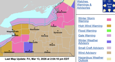 UPDATE: Winter storm warning issued for Wyoming County | News | thelcn.com