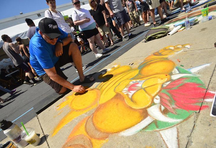 WATCH Beautiful art and supreme sunshine mix at Perry Chalk Art