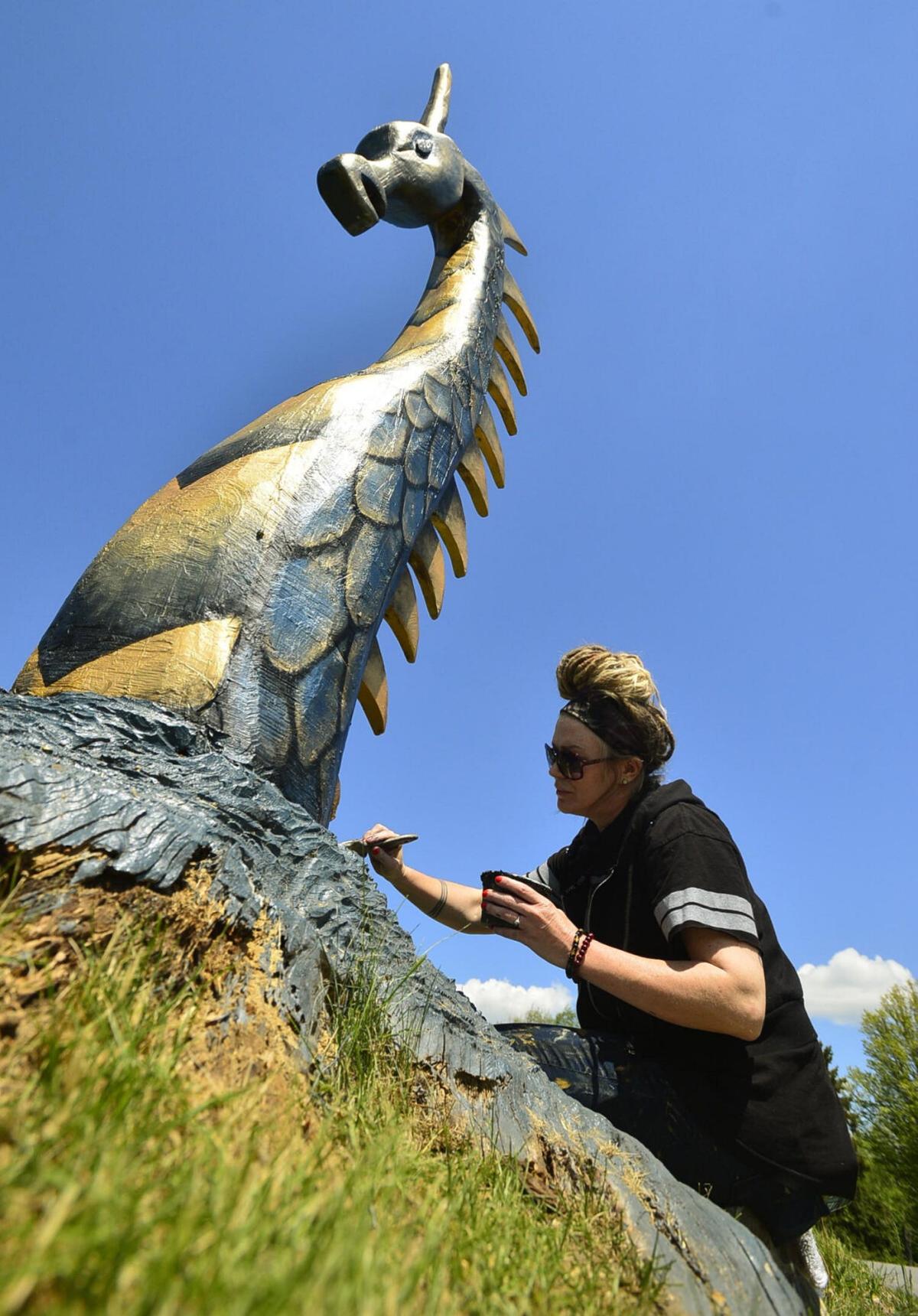 Watch Labor Of Love Artist S Talents Bring New Life To Silver Lake Sea Serpent Sculpture Lifestyles Thelcn Com