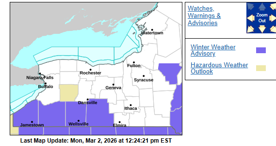 Winter weather advisory issued for Steuben County; freezing rain ...