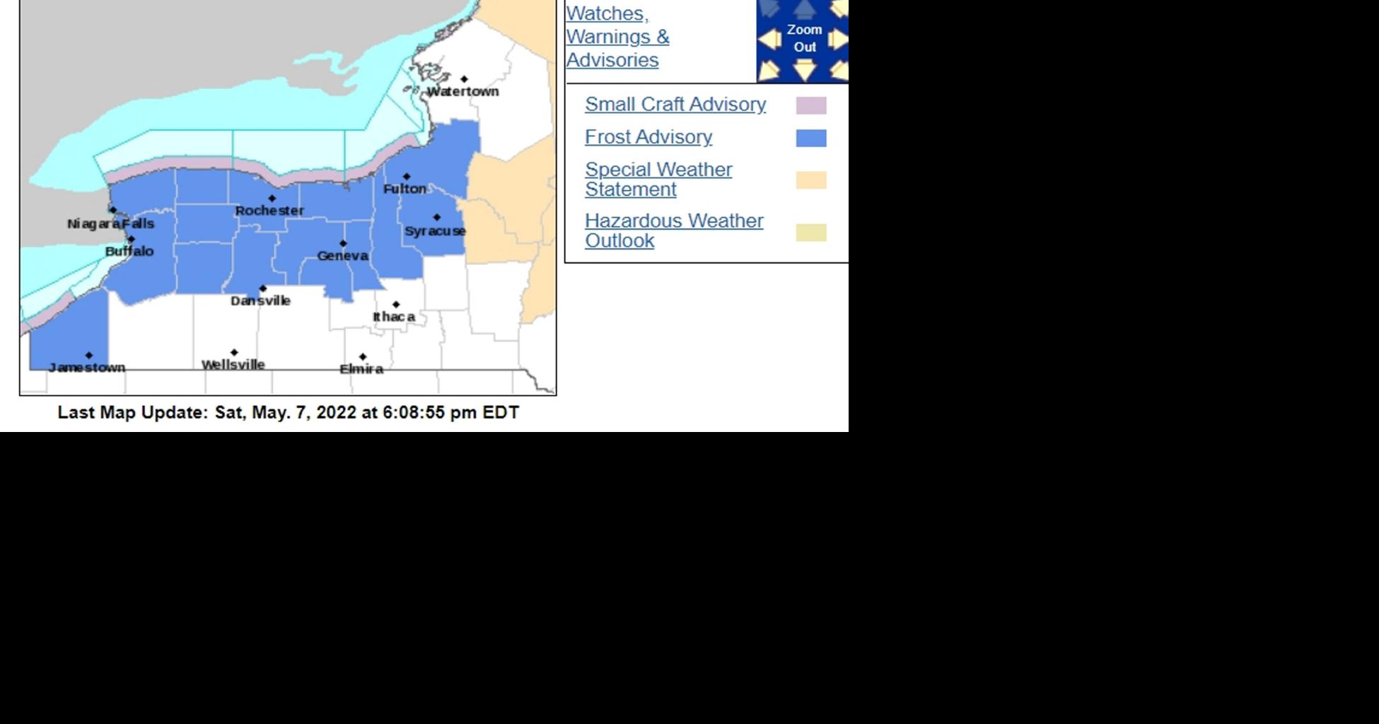 Frost advisory includes all of GLOW region; warmer days ahead | Local ...