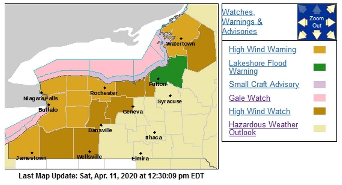 High wind warning, watch begin Monday for GLOW region counties Local