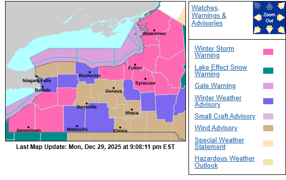 UPDATE: Winter weather advisory extends to Wednesday in Steuben County ...