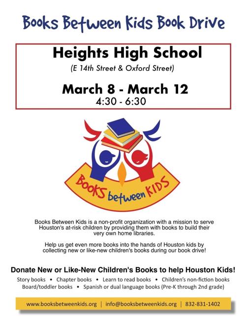 Heights High School Hosting Book Drive For Nonprofit Education Theleadernews Com