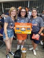 Residents celebrating Astros World Series title