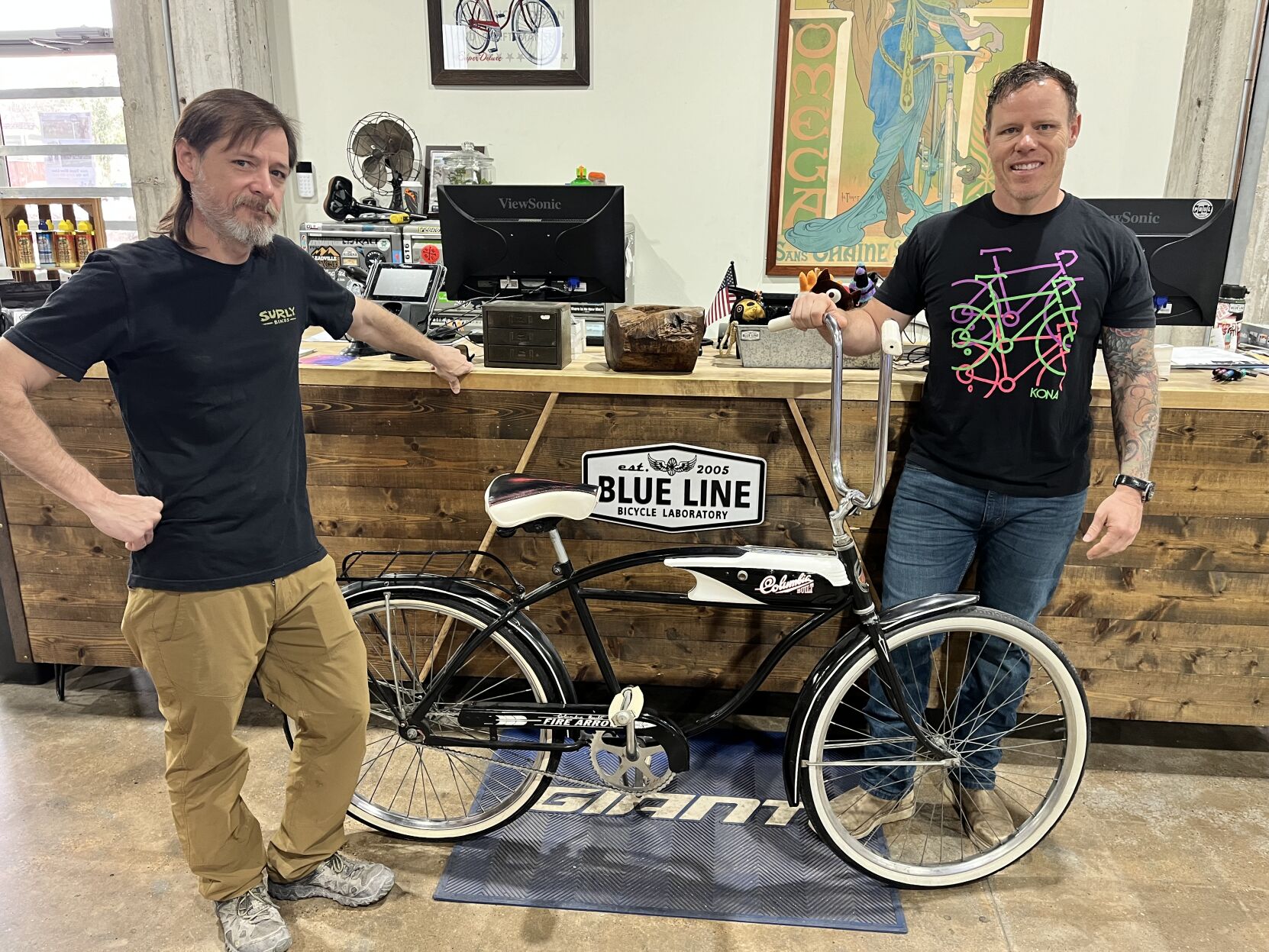 Blue line bike shop sale