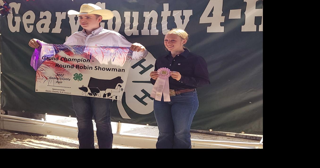 Brown and Gustafson named Livestock Showmanship champs at Geary County