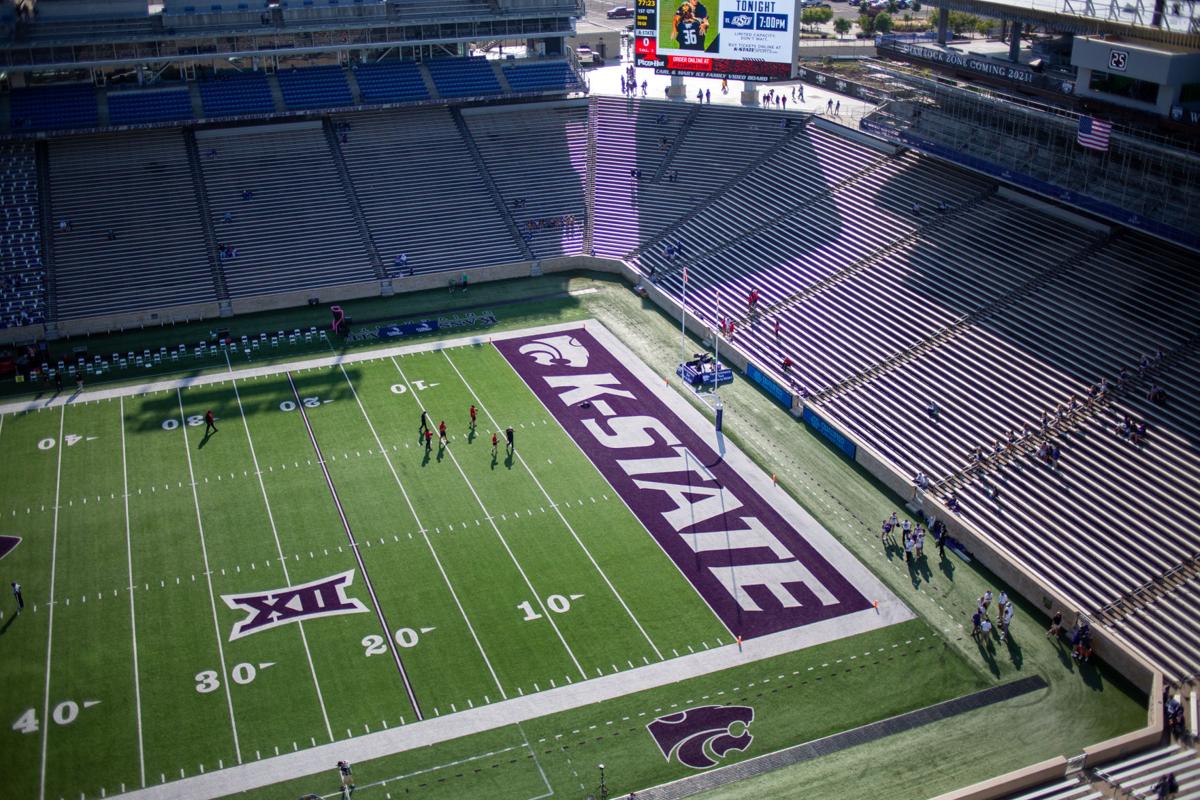 The stadium rests mostly empty early Saturday morning. The Kansas State Wildcats faced off against Arkansas State wolves on Saturday at Bill Snyder Family Stadium, Arkansas State beat Kansas State 35 to 31.