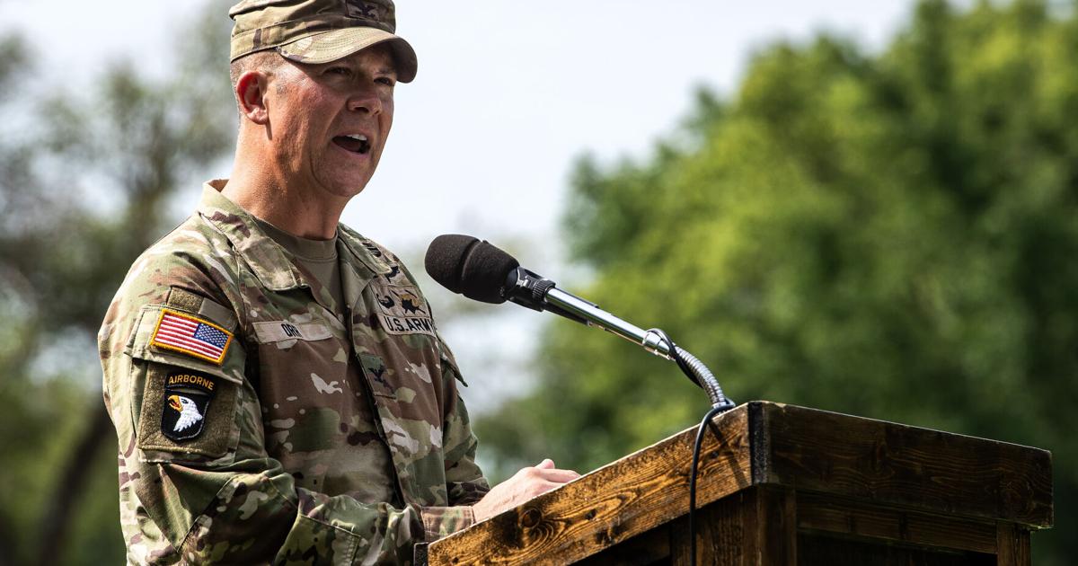 Change of command Incoming garrison commander 'overjoyed' to be part of Fort Riley Jul 16, 2026 1 min ago