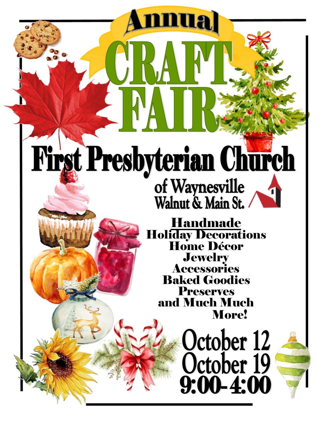 Craft fair at First Presbyterian Religion