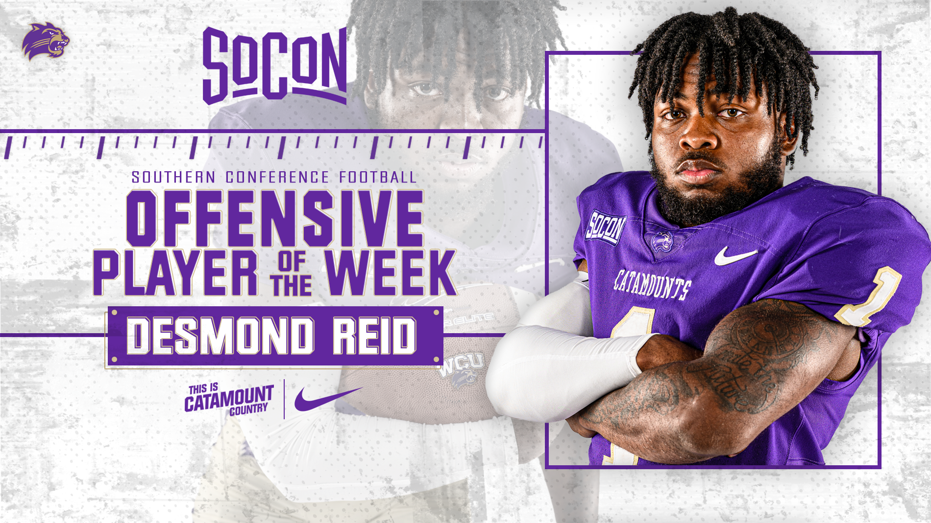 WCU's Desmond Reid Named SoCon Offensive Player Of The Week | Sports ...