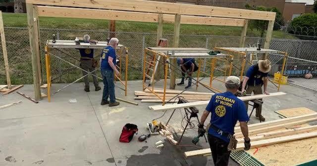 Rotarians bring heavy lifting to Haywood Pathways meal outreach