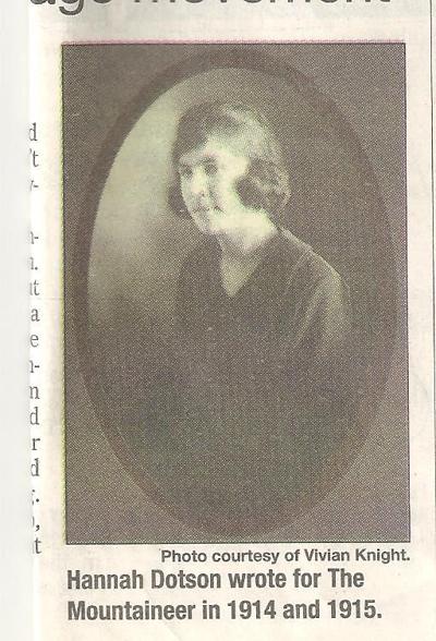 Hannah Dotson, suffragette