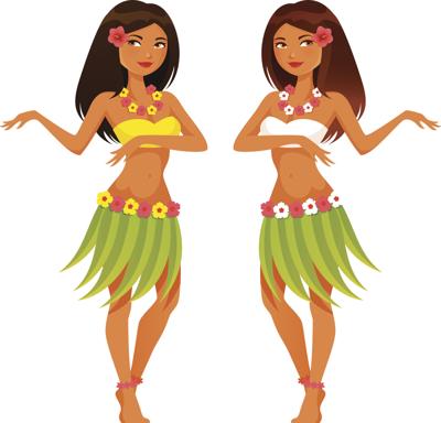 hawaiian dancer hula vector dancing clip dance costume hawaii cartoon cute illustration illustrations traditional themountaineer similar royalty