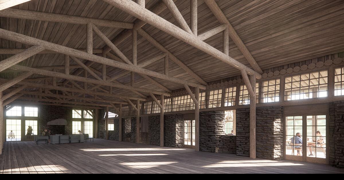Cataloochee Ranch main ranch house interior rendering