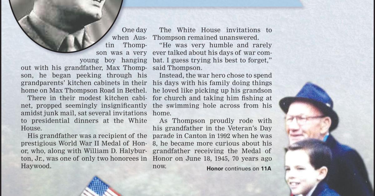 Excell Thompson The story behind Thompson's Medal of Honor | News | themountaineer.com