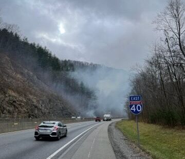 Hurricane Ridge Burned Forest fire burning uncontained in Haywood Pigeon Gorge ...