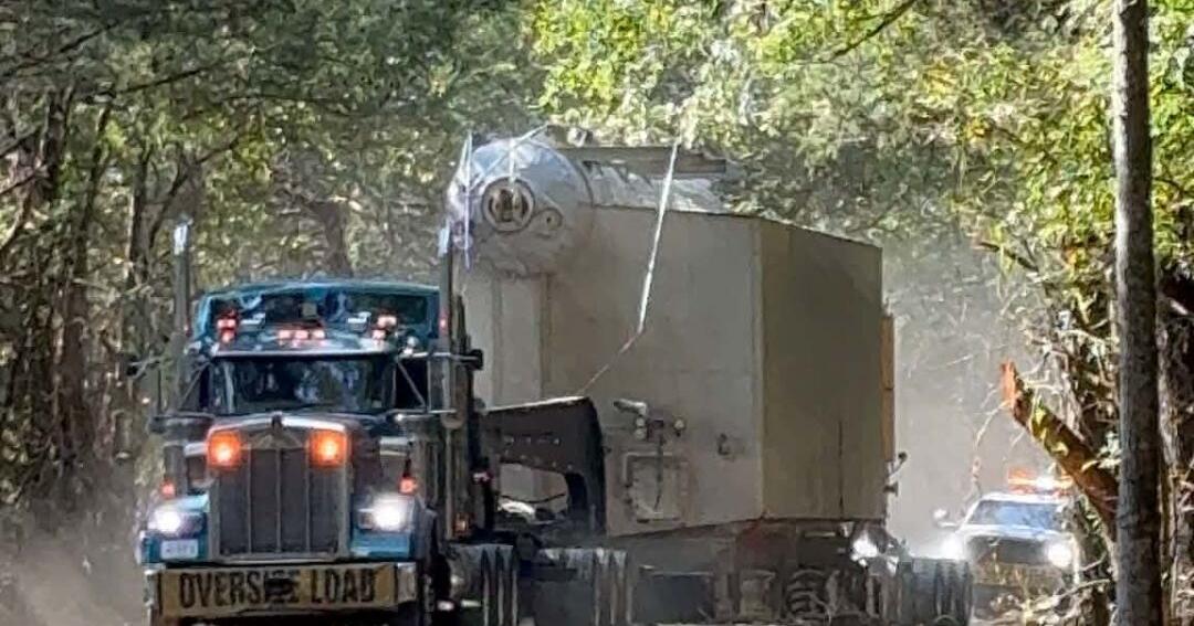 Behemoth journey: Giant paper mill boiler makes a spectacle en route to its new home