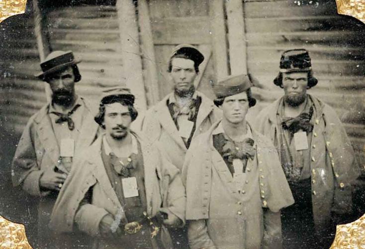 five unidentified confederate prisoners at camp douglas.jfif