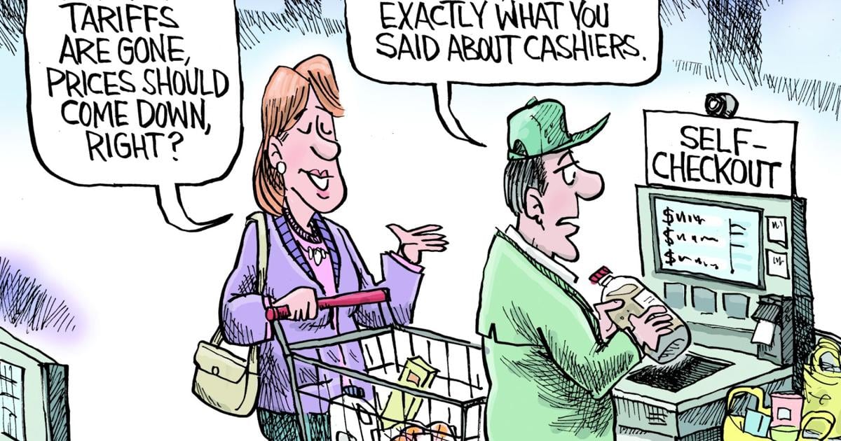 Expensive Cartoon Examples Editorial Cartoon: Tariff Prices | Cartoons | themountaineer.com