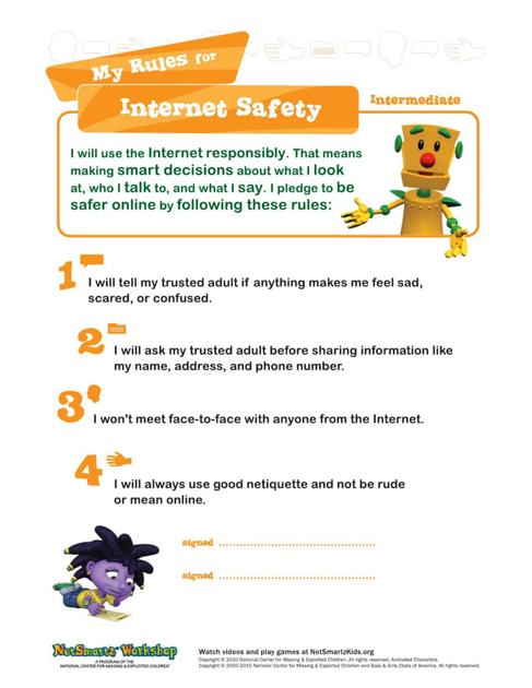 Internet Safety Pledge Elementary | | themountaineer.com