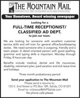 The Mountain Mail is Hiring!