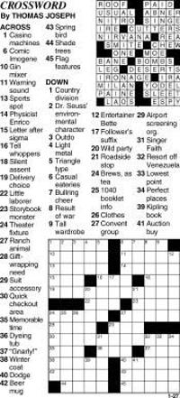 Crossword For January 27th Crosswords Themountainmail Com